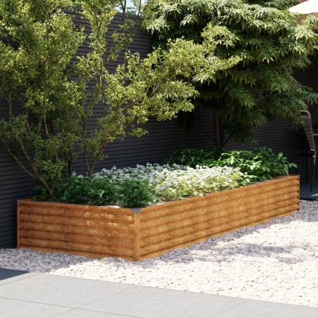 vidaXL Jardinera acero corten 291x100x36 cm