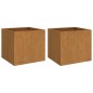 vidaXL Jardineras 2 unidades acero corten 32x30x29 cm vidaXL Jardineras 2 unidades acero corten 32x30x29 cm