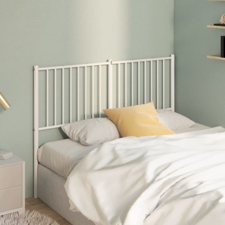 vidaXL Cabecero de metal blanco 135 cm