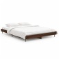 vidaXL Estructura de cama madera contrachapada marrón roble 135x190 cm