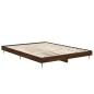 vidaXL Estructura de cama madera contrachapada marrón roble 135x190 cm