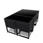 vidaXL Set comedor de jardín 11 piezas y cojines ratán sintético negro