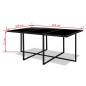 vidaXL Set comedor de jardín 11 piezas y cojines ratán sintético negro