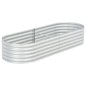 vidaXL Arriate de acero galvanizado plateado 240x80x44 cm vidaXL Arriate de acero galvanizado plateado 240x80x44 cm