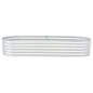 vidaXL Arriate de acero galvanizado plateado 240x80x44 cm vidaXL Arriate de acero galvanizado plateado 240x80x44 cm