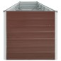 vidaXL Arriate de acero galvanizado marrón 400x80x45 cm