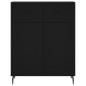 vidaXL Aparador alto madera contrachapada negro 69,5x34x180 cm vidaXL Aparador alto madera contrachapada negro 69,5x34x180 cm