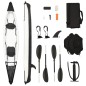 vidaXL Kayak inflable poliéster negro 424x81x31 cm vidaXL Kayak inflable poliéster negro 424x81x31 cm