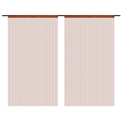 vidaXL Cortinas de flecos 2 piezas 140x250 cm marrón