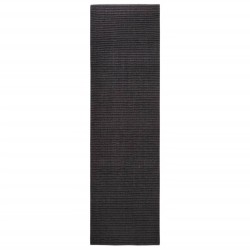 vidaXL Alfombra de sisal natural negro 100x350 cm
