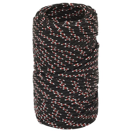 vidaXL Cuerda de barco polipropileno negra 2 mm 250 m