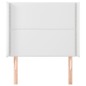vidaXL Cabecero con orejas de cuero sintético blanco 93x16x118/128 cm