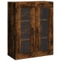 vidaXL Aparador alto madera contrachapada roble ahumado 69,5x34x180 cm vidaXL Aparador alto madera contrachapada roble ahumado 69,5x34x180 cm