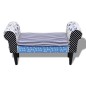 vidaXL Banco patchwork azul y blanco vidaXL Banco patchwork azul y blanco