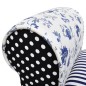 vidaXL Banco patchwork azul y blanco vidaXL Banco patchwork azul y blanco
