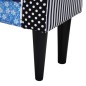 vidaXL Banco patchwork azul y blanco vidaXL Banco patchwork azul y blanco