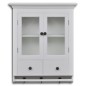 vidaXL Armario de cocina de pared de madera y puerta de vidrio blanco 