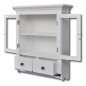 vidaXL Armario de cocina de pared de madera y puerta de vidrio blanco 