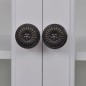 vidaXL Armario de cocina de pared de madera y puerta de vidrio blanco 
