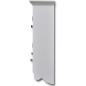 vidaXL Armario de cocina de pared de madera y puerta de vidrio blanco 