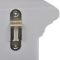 vidaXL Armario de cocina de pared de madera y puerta de vidrio blanco 