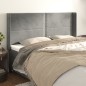 vidaXL Cabecero con orejas de terciopelo gris claro 203x16x118/128 cm vidaXL Cabecero con orejas de terciopelo gris claro 203x16x118/128 cm