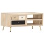 vidaXL Mesa de centro de madera maciza de mango 90x45x40cm