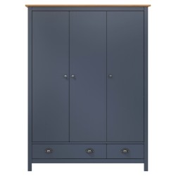 vidaXL Armario de 3 puertas Hill Range madera pino gris 127x50x170cm