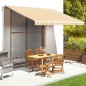 vidaXL Tela de repuesto para toldo amarillo y blanco 4x3,5 m