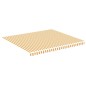 vidaXL Tela de repuesto para toldo amarillo y blanco 4x3,5 m