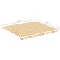 vidaXL Tela de repuesto para toldo amarillo y blanco 4x3,5 m