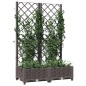 vidaXL Jardinera con enrejado PP marrón 80x40x121,5 cm vidaXL Jardinera con enrejado PP marrón 80x40x121,5 cm