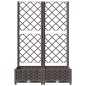 vidaXL Jardinera con enrejado PP marrón 80x40x121,5 cm vidaXL Jardinera con enrejado PP marrón 80x40x121,5 cm