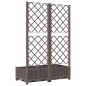 vidaXL Jardinera con enrejado PP marrón 80x40x121,5 cm vidaXL Jardinera con enrejado PP marrón 80x40x121,5 cm