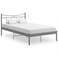 vidaXL Estructura de cama de metal gris 120x200 cm 