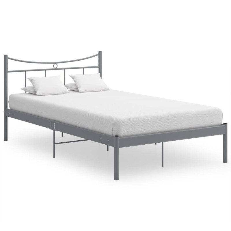 vidaXL Estructura de cama de metal gris 120x200 cm vidaXL Estructura de cama de metal gris 120x200 cm