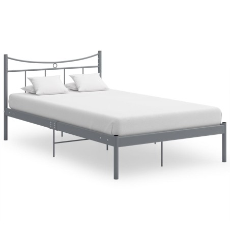 vidaXL Estructura de cama de metal gris 120x200 cm 