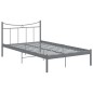 vidaXL Estructura de cama de metal gris 120x200 cm vidaXL Estructura de cama de metal gris 120x200 cm