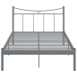 vidaXL Estructura de cama de metal gris 120x200 cm vidaXL Estructura de cama de metal gris 120x200 cm