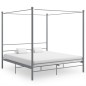 vidaXL Estructura de cama con dosel metal gris 200x200 cm vidaXL Estructura de cama con dosel metal gris 200x200 cm