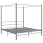 vidaXL Estructura de cama con dosel metal gris 200x200 cm vidaXL Estructura de cama con dosel metal gris 200x200 cm