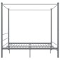 vidaXL Estructura de cama con dosel metal gris 200x200 cm vidaXL Estructura de cama con dosel metal gris 200x200 cm