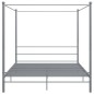 vidaXL Estructura de cama con dosel metal gris 200x200 cm vidaXL Estructura de cama con dosel metal gris 200x200 cm