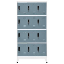 vidaXL Taquilla de acero gris claro y gris oscuro 90x45x180 cm