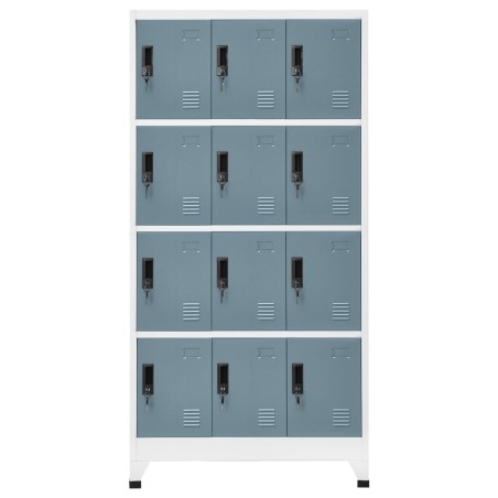 vidaXL Taquilla de acero gris claro y gris oscuro 90x45x180 cm