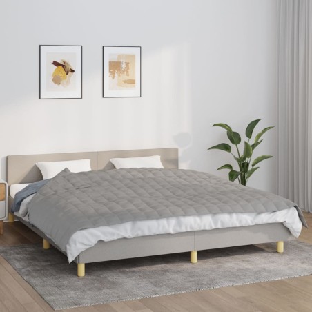 vidaXL Manta con peso tela gris 155x220 cm 7 kg