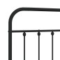 vidaXL Cabecero de metal negro 107 cm vidaXL Cabecero de metal negro 107 cm