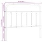 vidaXL Cabecero de metal negro 107 cm vidaXL Cabecero de metal negro 107 cm
