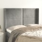 vidaXL Cabecero con orejas de terciopelo gris claro 147x16x118/128 cm vidaXL Cabecero con orejas de terciopelo gris claro 147x16x118/128 cm
