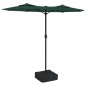 vidaXL Sombrilla doble con luces LED verde 316x240 cm vidaXL Sombrilla doble con luces LED verde 316x240 cm